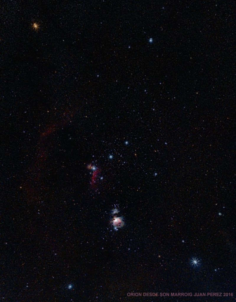 Constelación de Orión desde Son Marroig el 13 de Febrero de 2016.